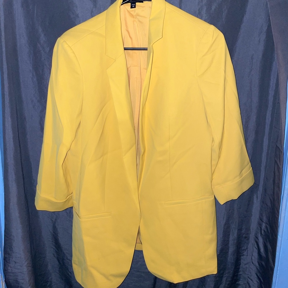 Express womens dress coat size medium yellow